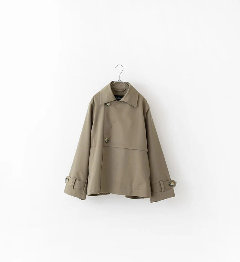 SHORT TRENCH COAT IN BEIGE