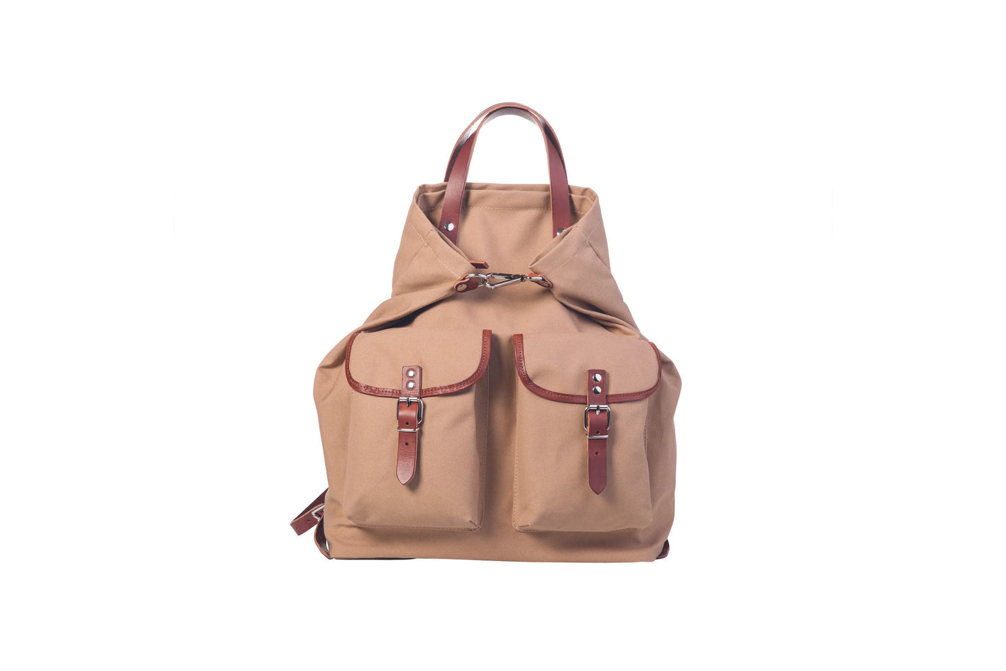 CANVAS RUCKSACK - BEIGE/COGNAC