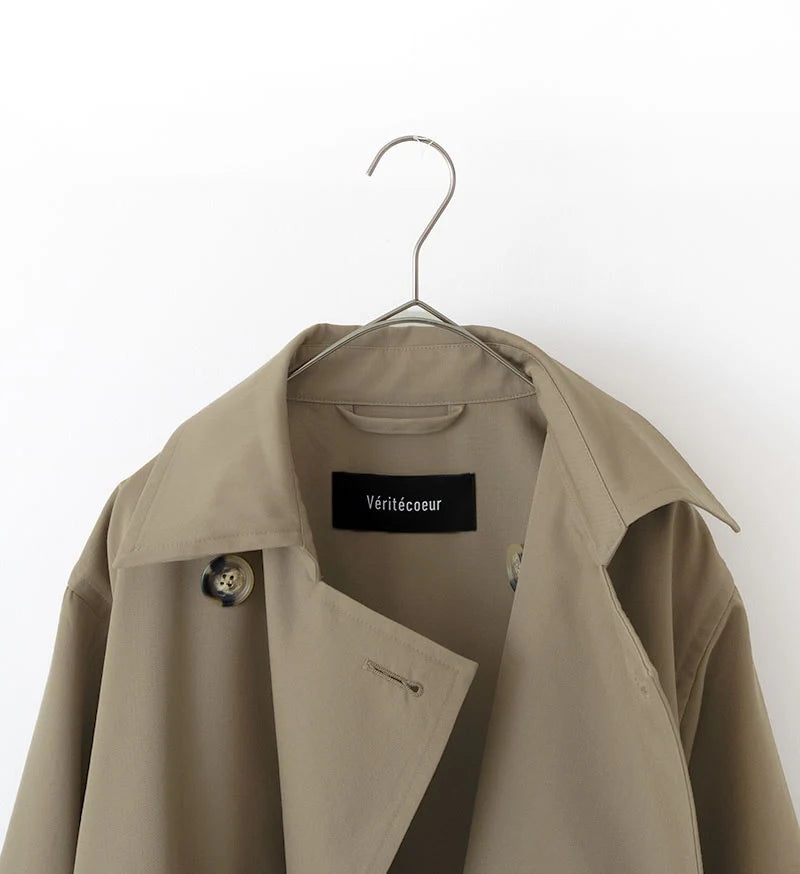 SHORT TRENCH COAT IN BEIGE