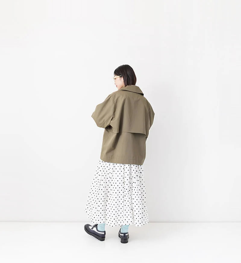 SHORT TRENCH COAT IN BEIGE