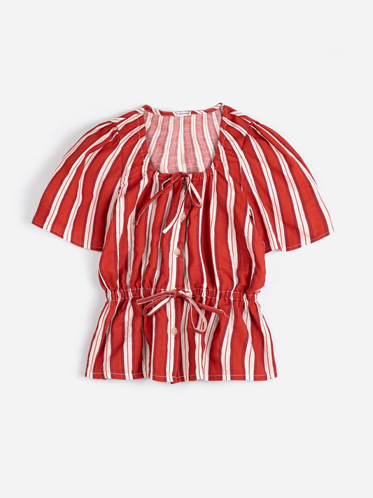 Striped peplum top