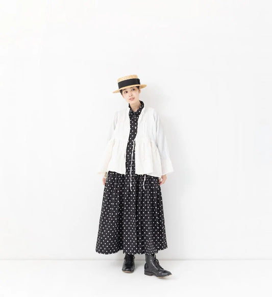 LINEN CACHE-COEUR JACKET IN WHITE