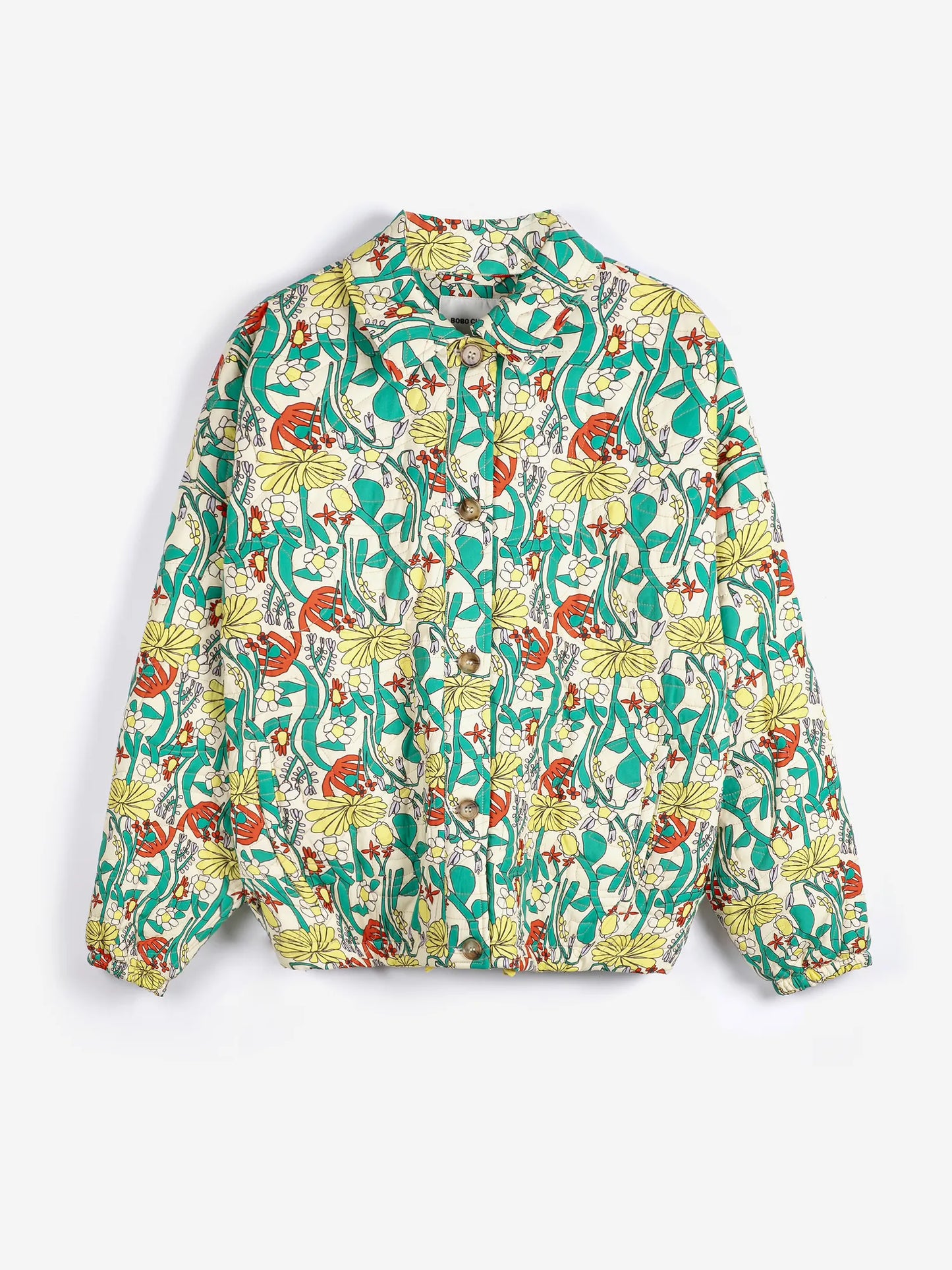 Color Herbalist pattern quilted jacket