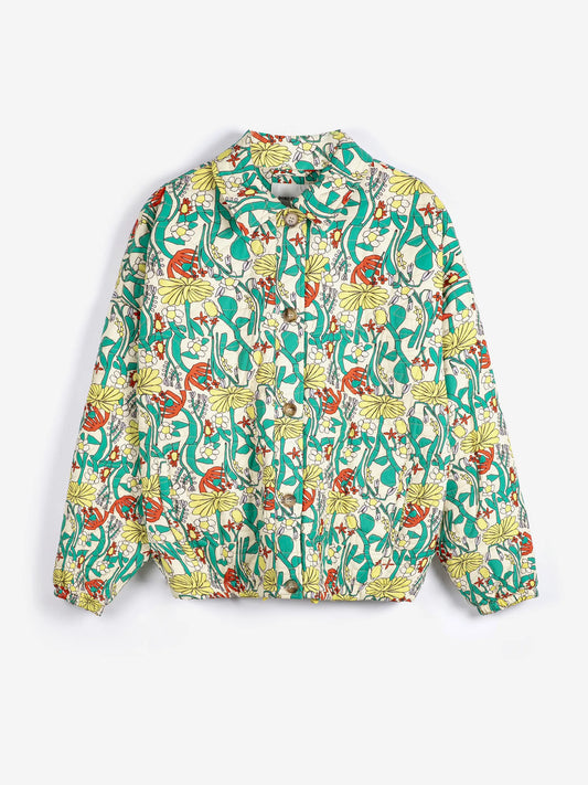 Color Herbalist pattern quilted jacket