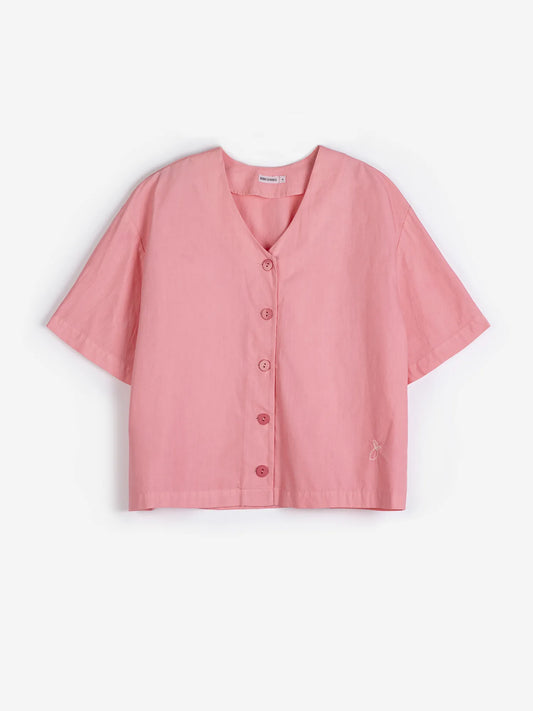 Paper touch cropped blouse