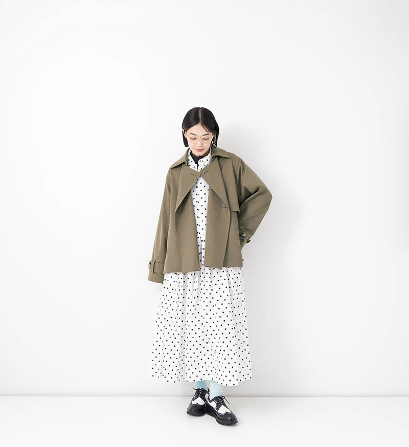 SHORT TRENCH COAT IN BEIGE