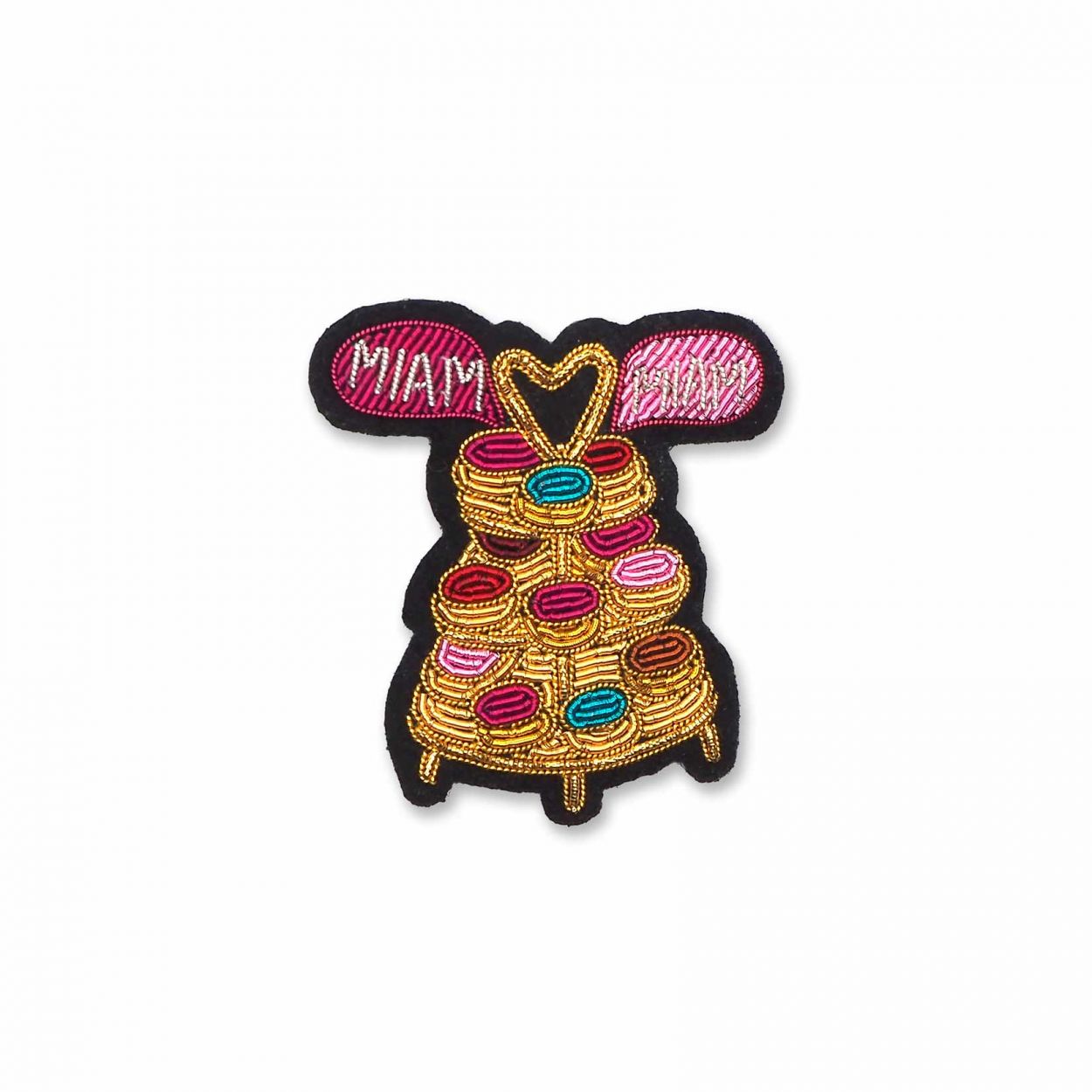 Cake Miam hand embroidered brooch BB01O2C