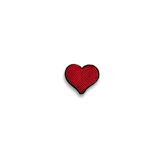 Red Heart –  hand embroidered brooch